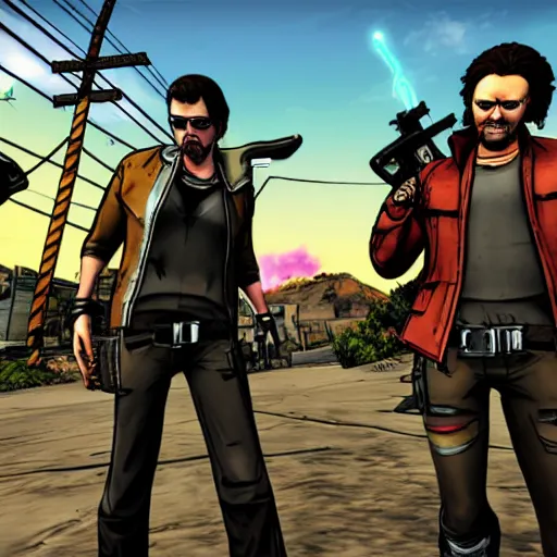 Prompt: the boondock saints in the borderlands game