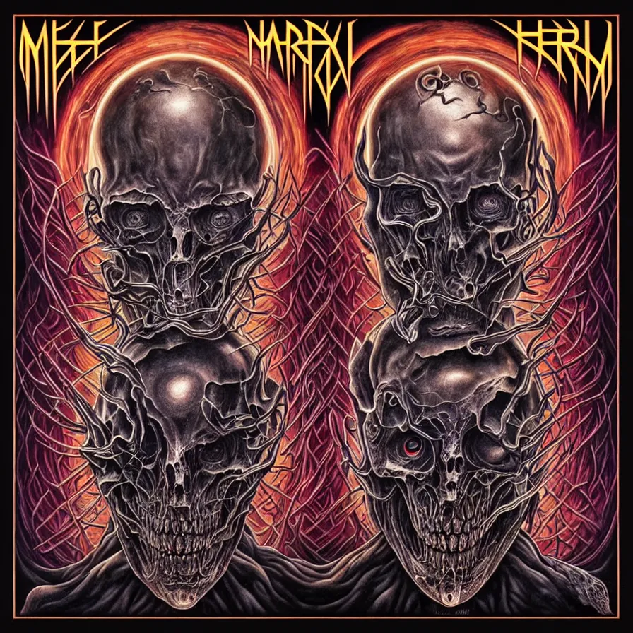 Image similar to metal album cover art by axel hermann, alex grey and andreas marschall