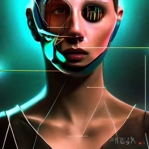 Prompt: portrait of human with terrible cyber augmentations, sci-fi, high definition details hyperrealistic, digital art, artstasion, deep depth of field