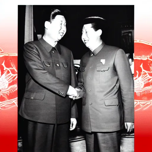 Image similar to robert lewandowski meeting mao zedong