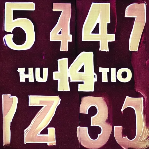 Image similar to about the number 4 7