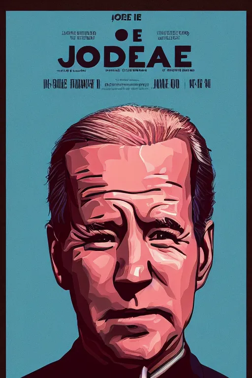 Prompt: minimal movie poster, biden, drake is united states president joe biden, solid colors, cinematic, fan art, trending on artstation