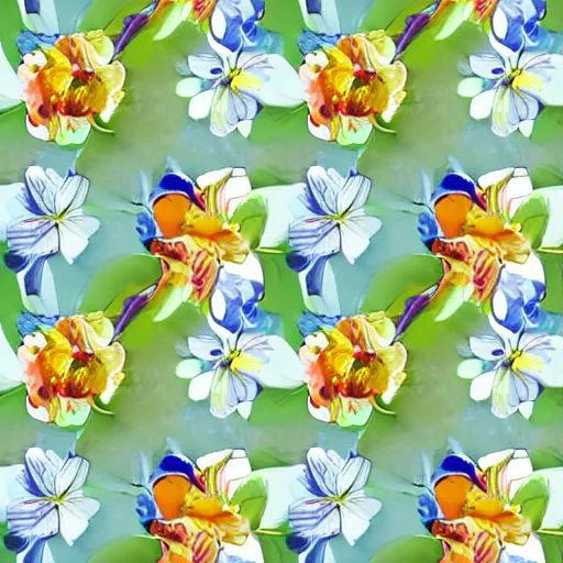 Prompt: exquisite fresh floral watercolor prints, 8 k, super detailed, modern, 8 k, symmetrical with beautiful and high resolution elements developed into seamless patterns