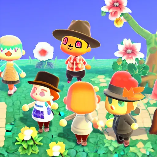 Image similar to animal crossing salem witch trials, burning, fire