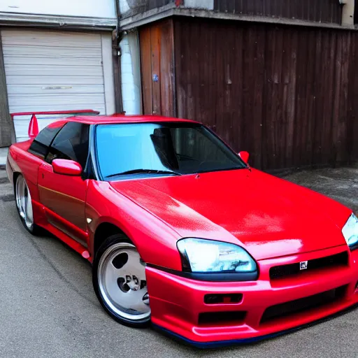 Image similar to Nissan GTR R32 Parked in alley cannon photo 1mp