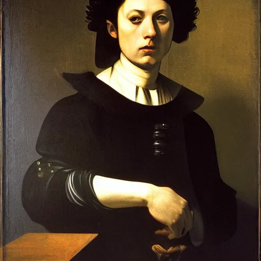 Image similar to a portrait by Caravaggio