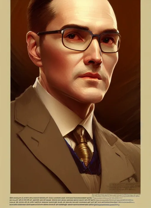 Image similar to portrait of d. b. cooper, intricate, elegant, highly detailed, my rendition, digital painting, artstation, concept art, smooth, sharp focus, art by artgerm and greg rutkowski and alphonse mucha and uang guangjian and gil elvgren and sachin teng, symmetry!!