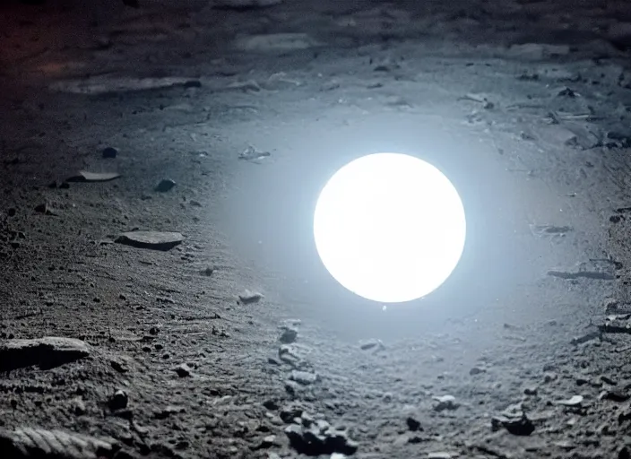 Prompt: film still of the moon splitting into pieces in the new disaster movie, 8 k, night time