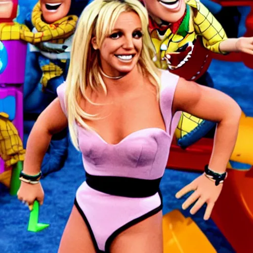 Prompt: Britney Spears in Toy story