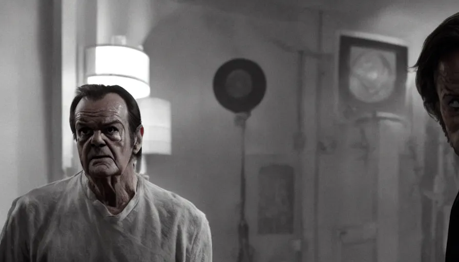 Prompt: Randle McMurphy played by Jack Nicholson in The Avengers (2012), cinematic lighting, cinematography