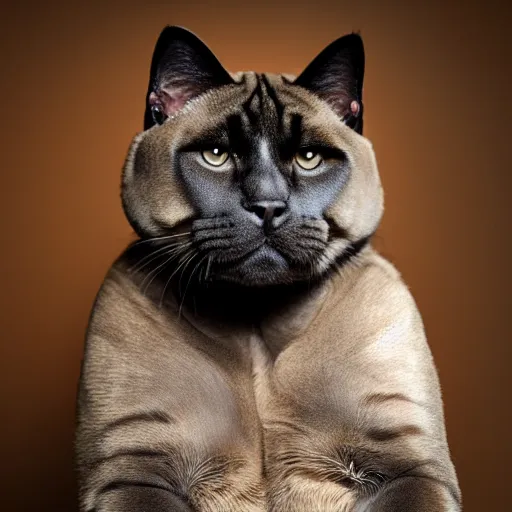 Image similar to a feline mastiff - cat - hybrid, animal photography