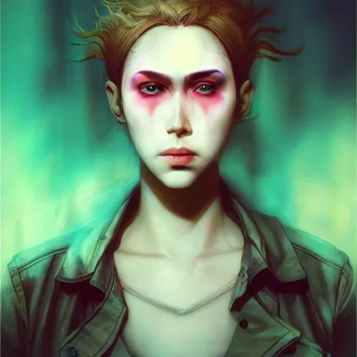 Prompt: prompt : female nicolas cage illustration portrait soft light painted by james jean and katsuhiro otomo and erik jones, inspired by evangeleon anime, smooth face feature, intricate oil painting, high detail illustration, sharp high detail, manga and anime 1 9 9 9