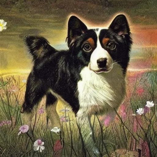 Image similar to naturalism sublime splendor dog