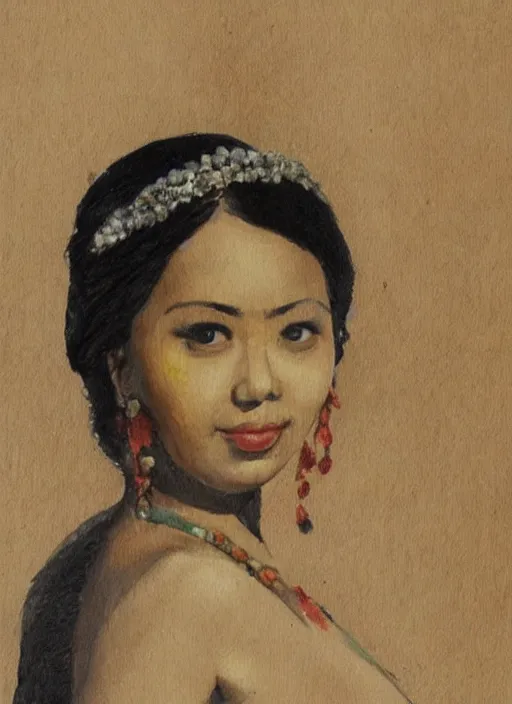 Image similar to a beautiful lady painted by malang