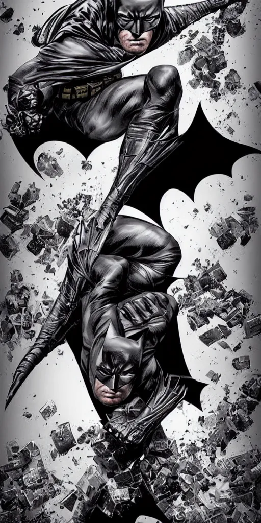 Image similar to full body batman character design by lee bermejo
