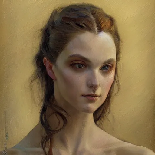Image similar to a painting in the style of donato giancola, and in the style of charlie bowater, and in the style of felicien rops. symmetry, smooth, sharp focus, semi - realism.