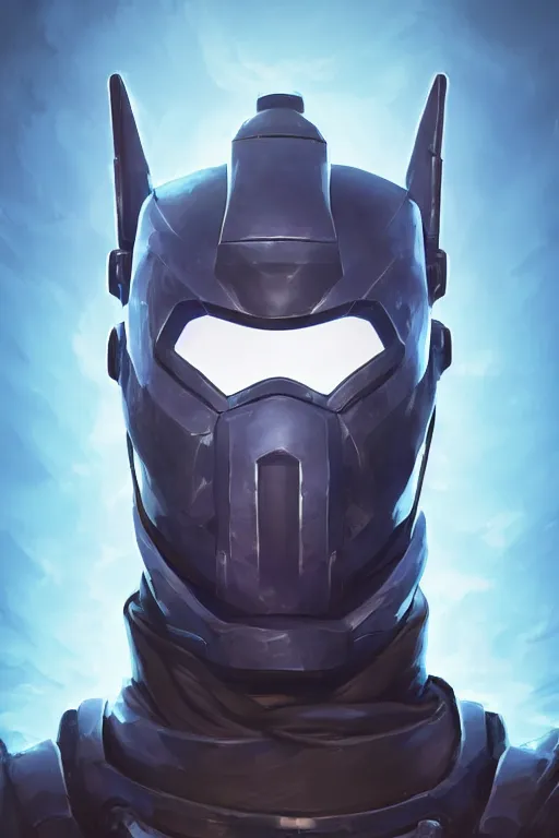 Image similar to epic mask helmet robot ninja portrait stylized as fornite style game design fanart by concept artist gervasio canda, behance hd by jesper ejsing, by rhads, makoto shinkai and lois van baarle, ilya kuvshinov, rossdraws global illumination radiating a glowing aura global illumination ray tracing hdr render in unreal engine 5