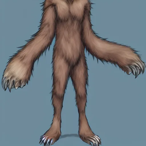 Image similar to a werewolf, fursona!!!!, by kawacy, trending on artstation, full body