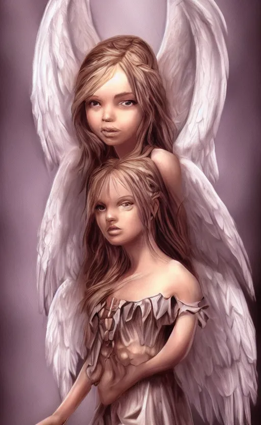 Image similar to concept art. angel girl. artsation trending. highly detailed