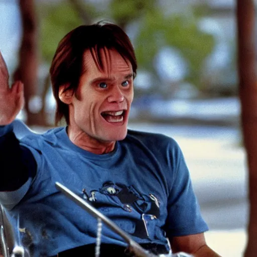 Image similar to jim carrey in wayne ’ s world, movie still