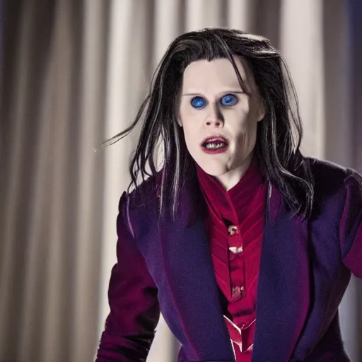 Image similar to Kate McKinnon as Morbius, SNL sketch, episode still