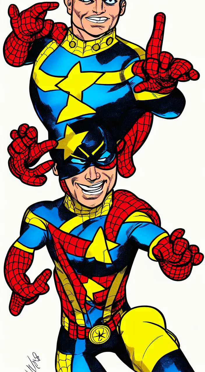 Image similar to illustration of captain marigold, marvel comic book drawing