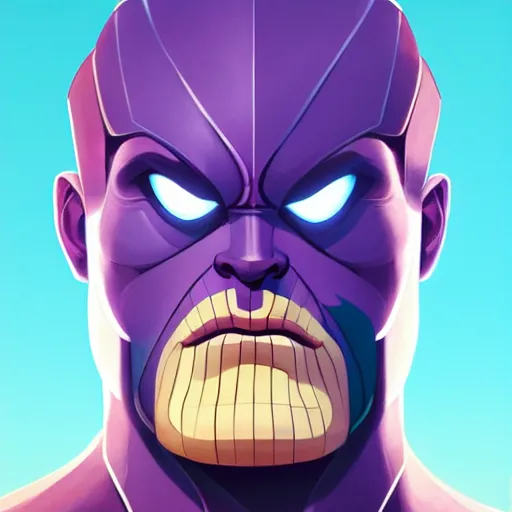 Prompt: face icon stylized minimalist thanos, loftis, cory behance hd by jesper ejsing, by rhads, makoto shinkai and lois van baarle, ilya kuvshinov, rossdraws global illumination