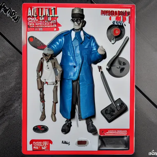 Image similar to marcel duchamp stop motion vinyl action figure, plastic, toy, butcher billy style