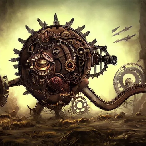 Image similar to steampunk zerg