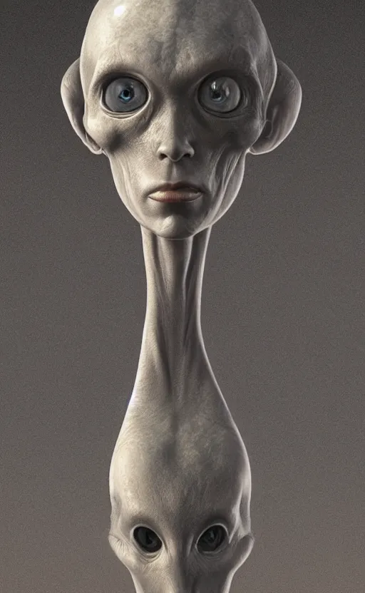 Image similar to A picture of Grey Alien, painting, by Moebius, ultra HD, Trending on artstation, ultrarealistic,