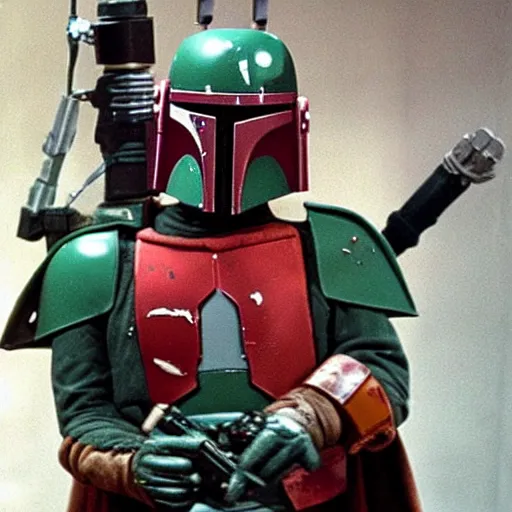 Image similar to boba fett hosting the muppet show