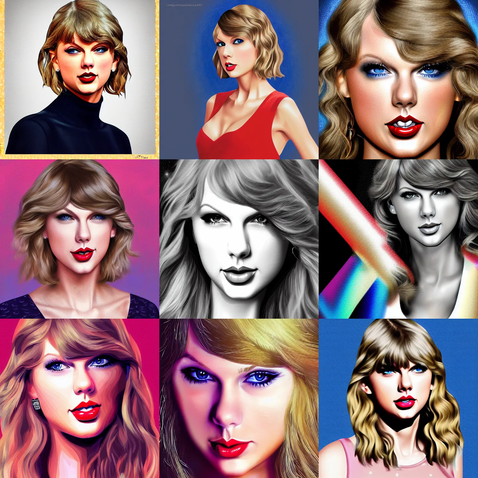 Prompt: Taylor Swift, digital art