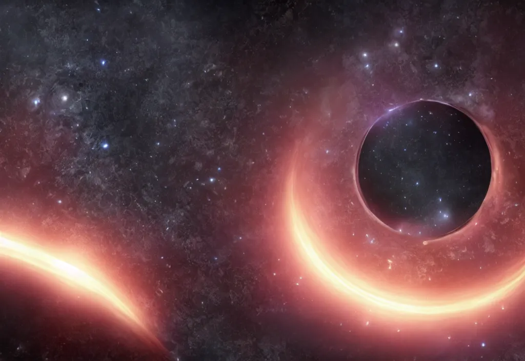 Image similar to Black Hole on the Edge of the Universe unreal engine