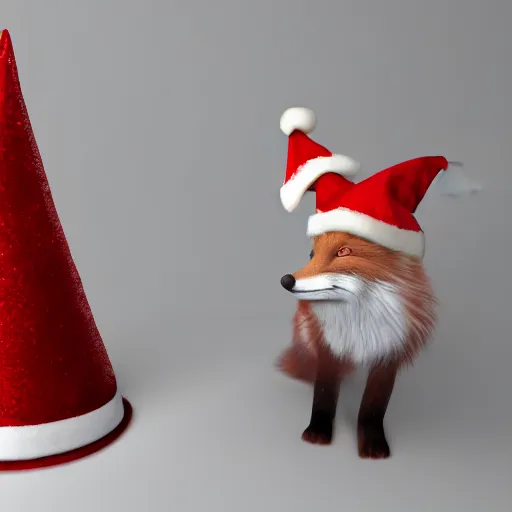 Prompt: cute fox, wearing santa hat, realistic cinematic lighting, establishing action shot, ultra detailed, hyper realism, photo, octane render, 8k, horror movie, crime