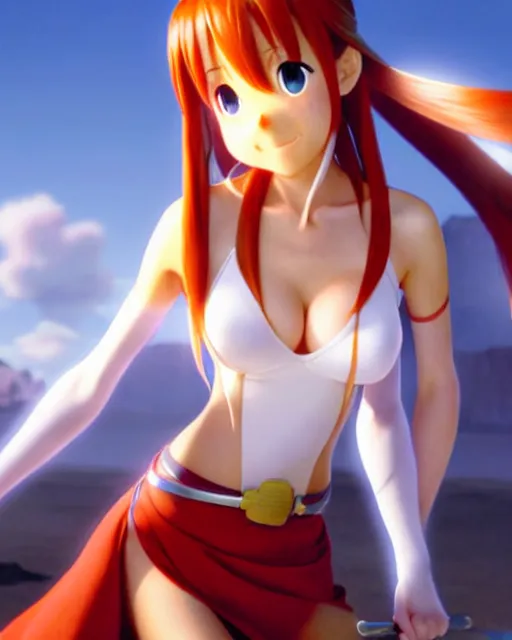 Prompt: pixar movie still photo of asuna from sao, hot asuna by a - 1 pictures, by greg rutkowski, gil elvgren, enoch bolles, glossy skin, pearlescent, anime, maxim magazine, very coherent