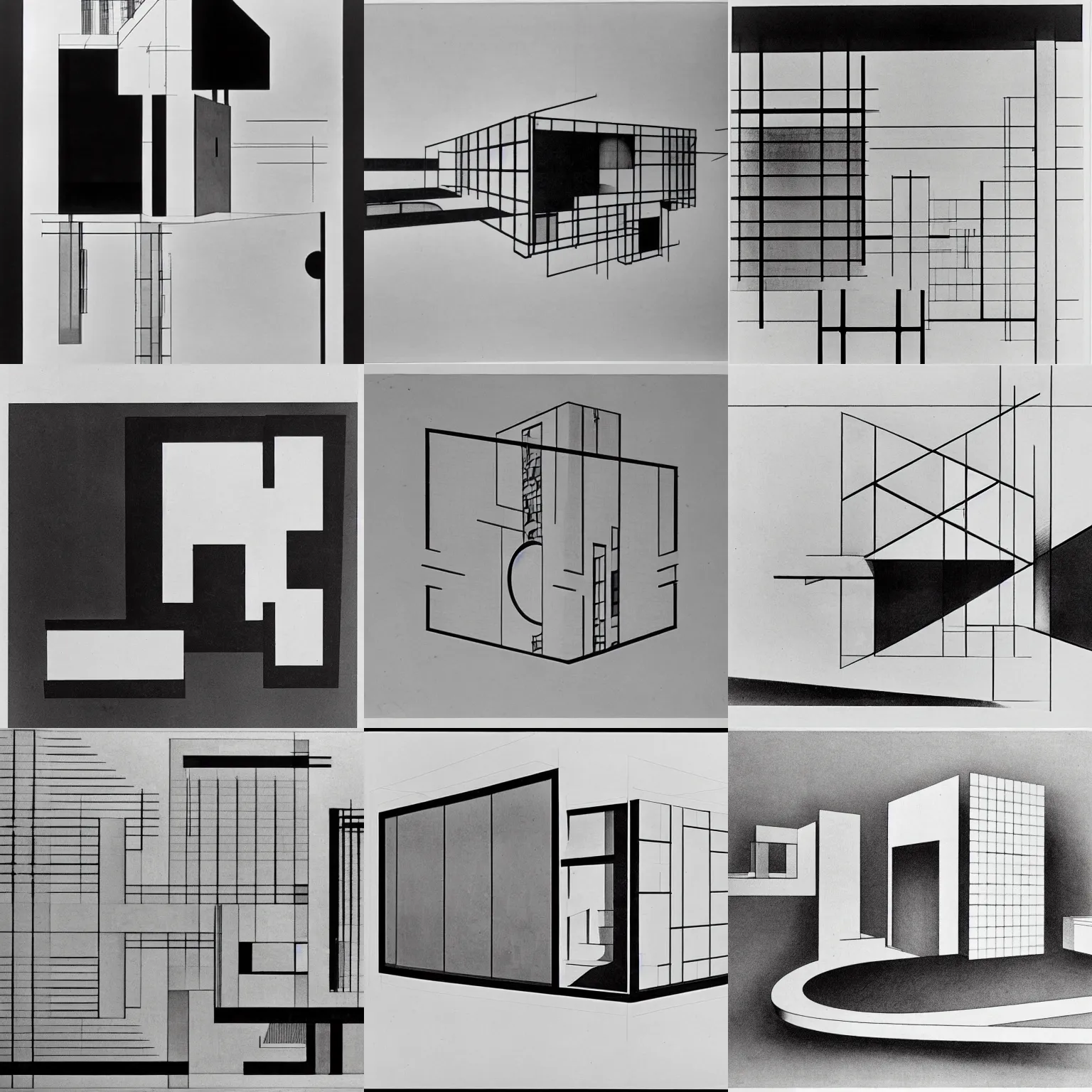 Prompt: Architecture design by El Lissitzky