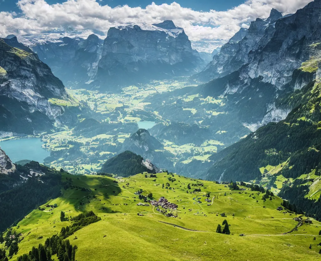 Image similar to Amazing Switzerland Landscape that are out of this world 8k