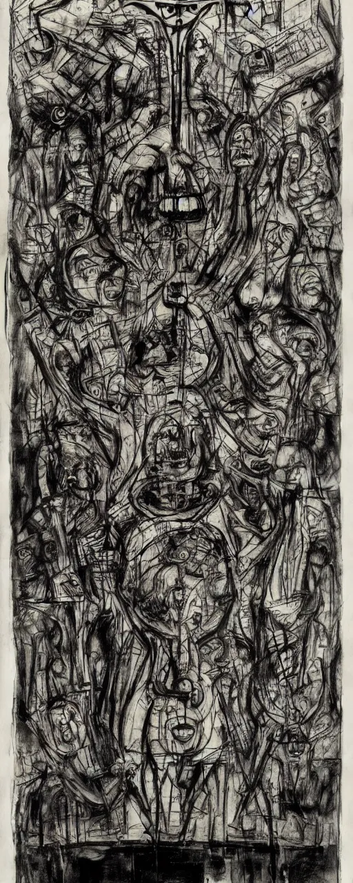 Prompt: user manual of god, by bernard buffet and stephen gammell and emil nolde, 8 k, trending on artstation