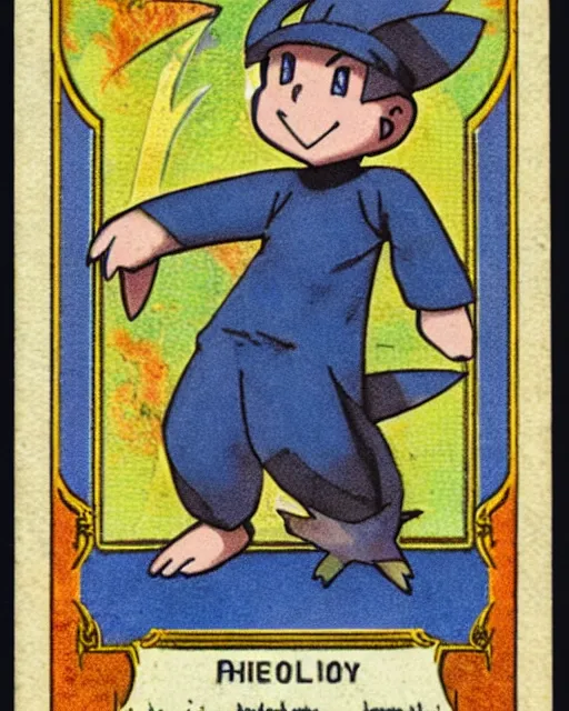 Image similar to a pokemon card from the 1 9 1 0 s