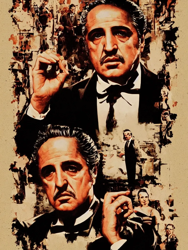 Prompt: The Godfather by Martin Handford