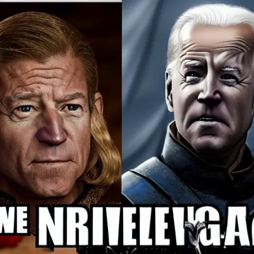 Image similar to Joe Biden as Ned Stark Game of Thrones.