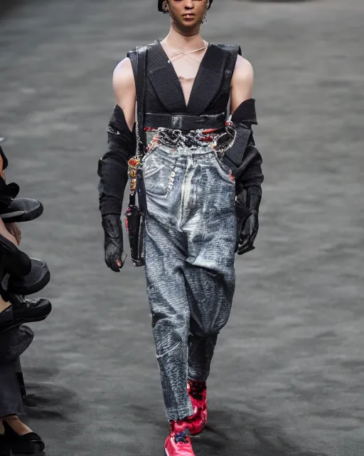 Image similar to hyperrealistic and heavy detailed 2321s balenciaga runway show, Leica SL2 50mm, vivid color, high quality, high textured, POKEMON