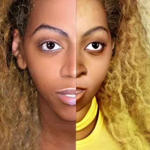 Image similar to bee with human face resembling beyonce