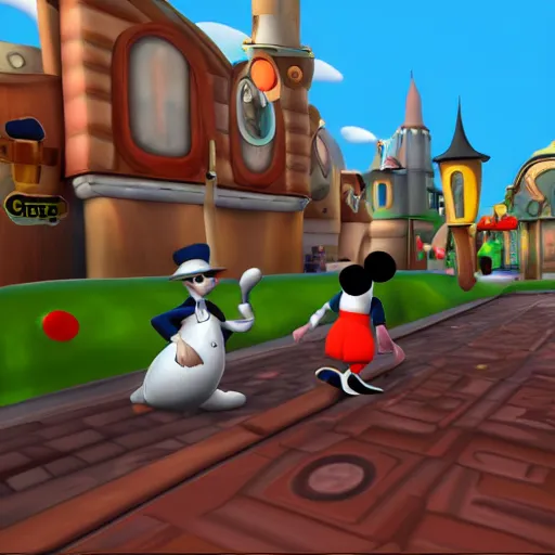 Prompt: Disney's toontown online