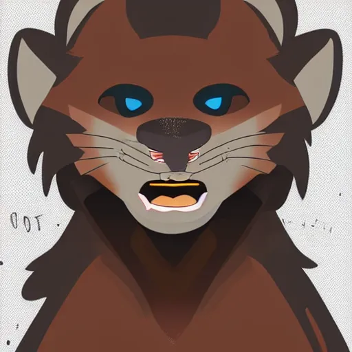 Image similar to stylized expressive furry art by blotch and rukis of an anthro otter