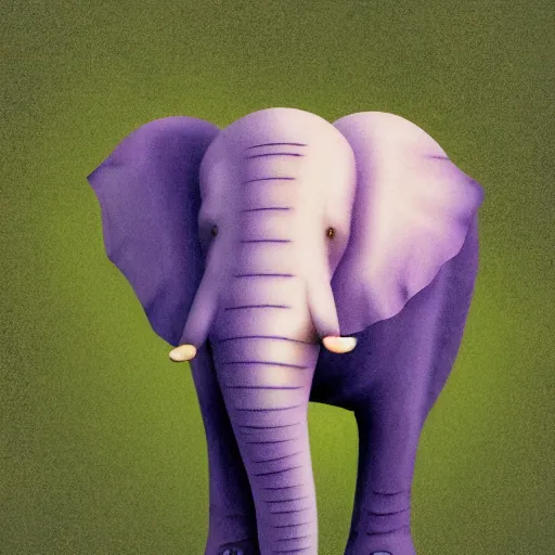 Image similar to realistic purple elephant global illumination