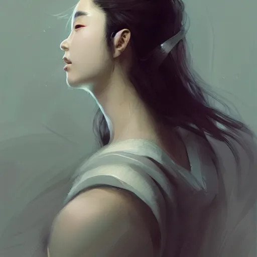 Image similar to “ portrait of liu yifei by greg rutkowski, young, attractive, highly detailed portrait, scifi, digital painting, artstation, concept art, smooth, sharp foccus ilustration, artstation hq ”