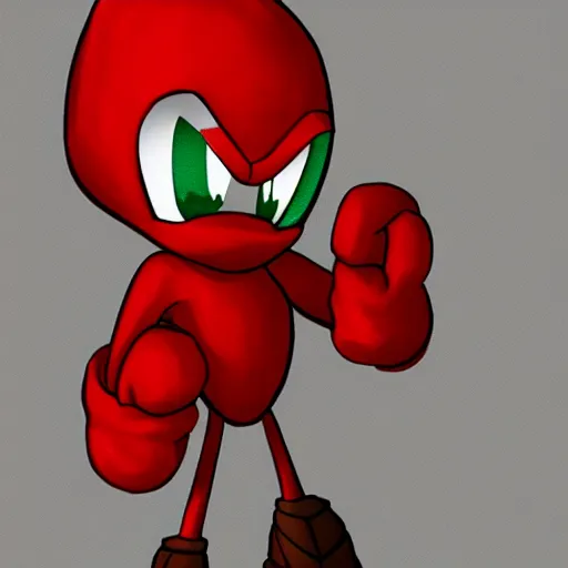 Image similar to a digital art of knuckles from sonic