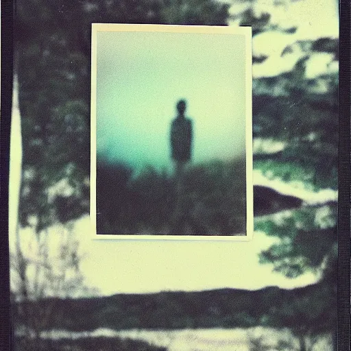 Image similar to artsy polaroid of a surreal double exposure