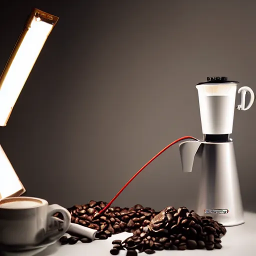 Image similar to Senseo coffee maker, product photography, studio lighting